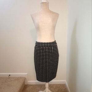 Yves Saint Laurent Polka Dot Pencil Skirt